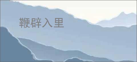 鞭辟入里