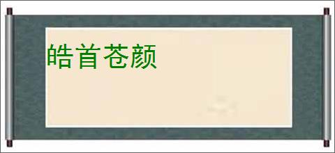 皓首苍颜